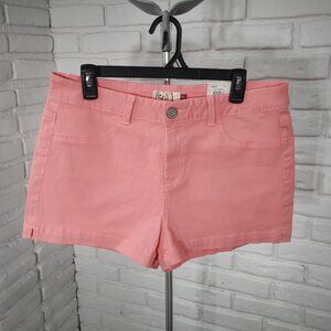 NWT So Authentic Heritage Ladies Size 15 Salmon Rose High Waist Twill Shorts